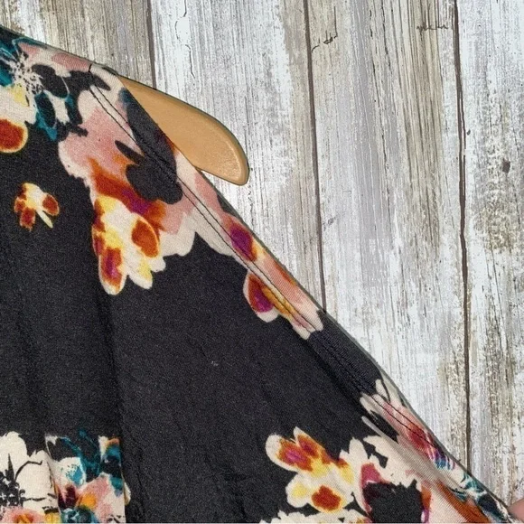 Maurices Grey Floral Open Shoulder Blouse - Picture 3 of 5